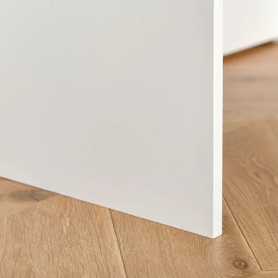 Buy 80cm Compact Computer Desk with Keyboard Tray, Home Office Desk with Drawer for Bedroom Study, White, 8 image