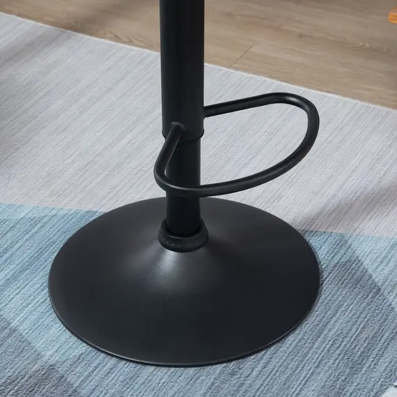 Buy Adjustable Bar Stools Set of 2, Armless Upholstered Swivel Counter Chairs, Barstools with Back, Footrest, Dark Grey, 8 image