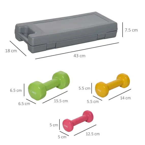 Buy 6Kg Dumbbell Set, Fitness Weight Set for Men and Women, Home Gym Workout, 3 image
