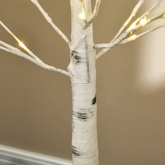 Buy 6ft Artificial White Birch Tree Light with Warm White Pre-Lit LED Light for Indoor and Covered Outdoor Use, 9 image