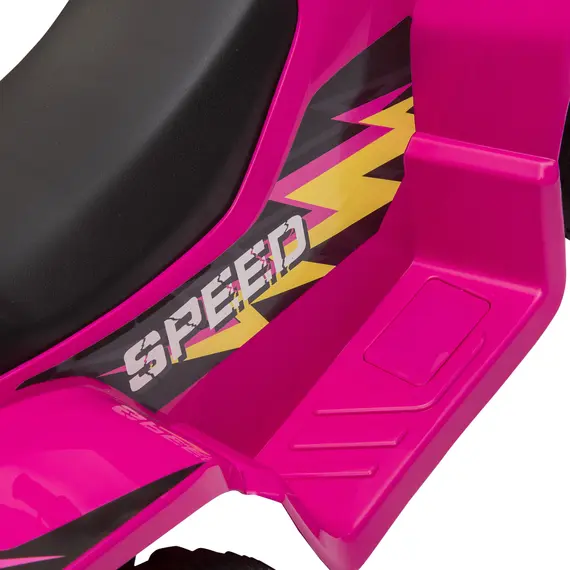 Buy 6V Kids Electric Ride on Car ATV Toy Quad Bike Four Big Wheels w/ Forward Reverse Functions Toddlers for 18-36 Months Old Pink, 9 image