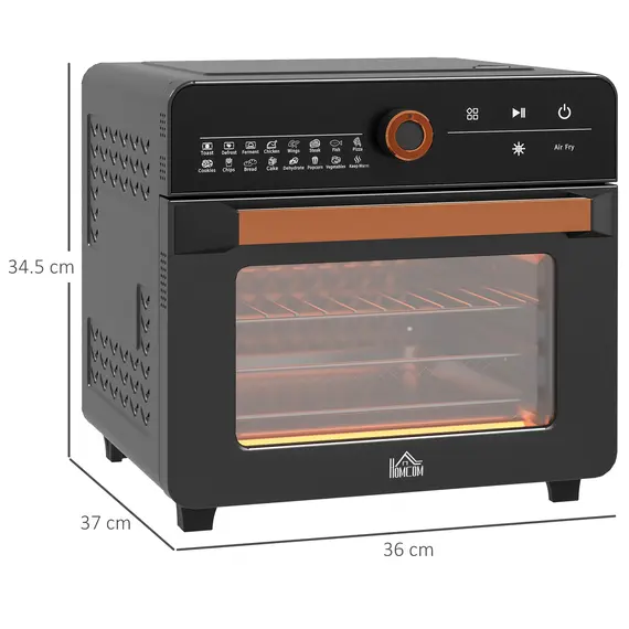 Buy Air Fryer Oven, 20L Mini Oven, Multifunction Countertop Convection Oven with 16 Presets, Adjustable Temp and Time, 1400W, 3 image