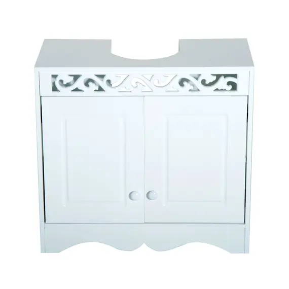 Buy Bathroom Under Sink Storage Cabinet 2 Door Wooden Cupboard Vanity Units, 8 image