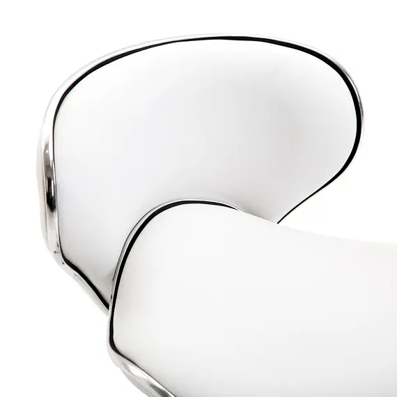 Buy Adjustable Rolling Swivel Beauty Salon Chair, Stool for Spa, Technician - White, 7 image