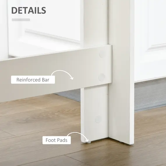 Buy Bar Table, Dining Table with 4-Tier Storage Shelf for Breakfast Bar, Kitchen, Dining Room, Living Room, Grey, 5 image