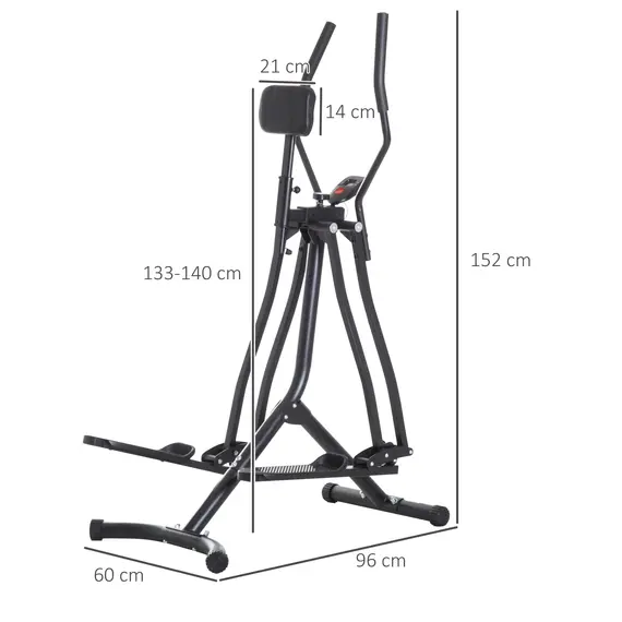 Buy Air Walker Glider, Cross Trainer Fitness Machine, with LCD, for Home Gym, Black, 3 image