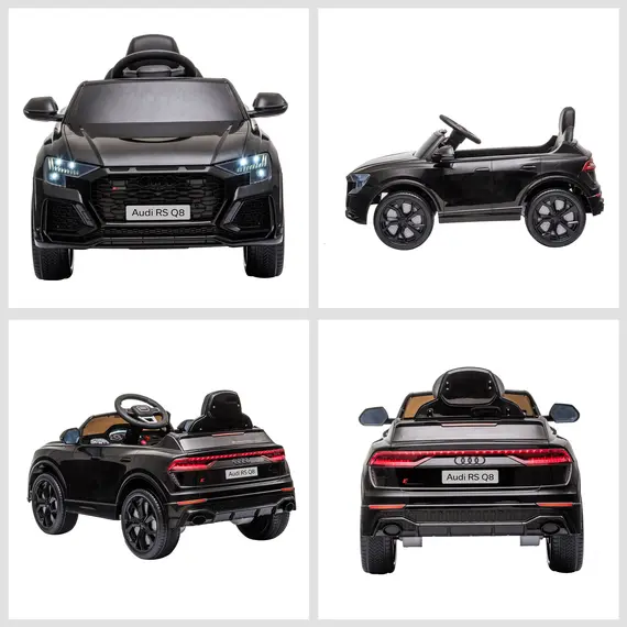 Buy Audi RS Q8 Licensed Electric Car for Kids, 6V Kids' Electric Ride on with Remote Control, 7Ah Big Battery, Lights Bluetooth, Music USB MP3, for 3-5 Years Old, Black, 8 image
