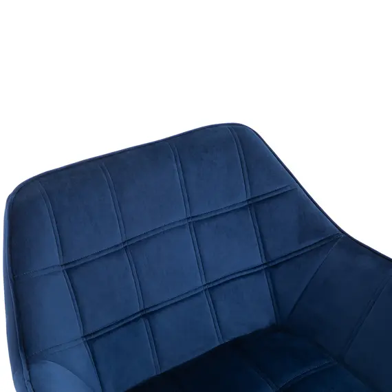 Buy Armchair Accent Chair, Vanity Chair with Wide Arms, Slanted Back, Padding, Metal Frame, Wooden Legs, Home Bedroom Furniture Seating, Set of 2, Blue, 7 image