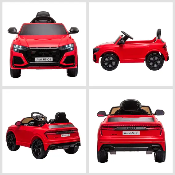 Buy Audi RS Q8 Licensed Electric Car for Kids, 6V Kids' Electric Ride on with Remote Control, 7Ah Big Battery, Lights Bluetooth, Music USB MP3, for 3-5 Years Old, Red, 8 image