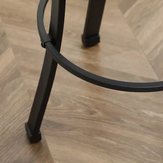 Buy Bar Stools, Set of 2, Microfiber Cloth Breakfast Bar Chairs with Footrest, Vintage Kitchen Stools with Powder-coated Steel Legs for Dining Area and Home Bar, Brown, 9 image