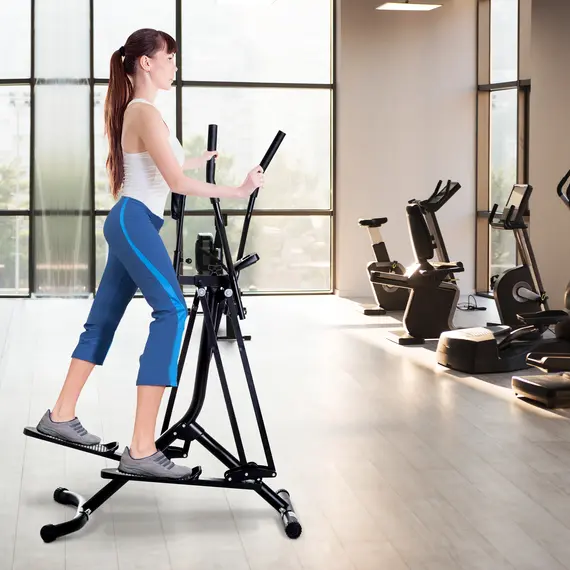 Buy Air Walker Glider, Cross Trainer Fitness Machine, with LCD, for Home Gym, Black, 2 image
