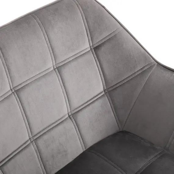 Buy Armchair Accent Chair, Vanity Chair with Wide Arms, Slanted Back, Padding, Metal Frame, Wooden Legs, Home Bedroom Furniture Seating, Set of 2, Grey, 9 image