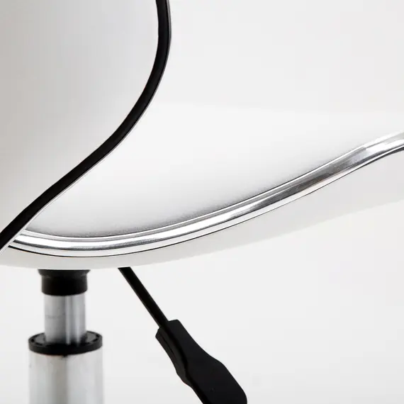 Buy Adjustable Rolling Swivel Beauty Salon Chair, Stool for Spa, Technician - White, 9 image