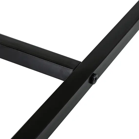 Buy Bedside Table Nightstand Two-Drawer Bedroom Storage Unit Zig Zag Design with Black Metal Handles, Natural, 9 image