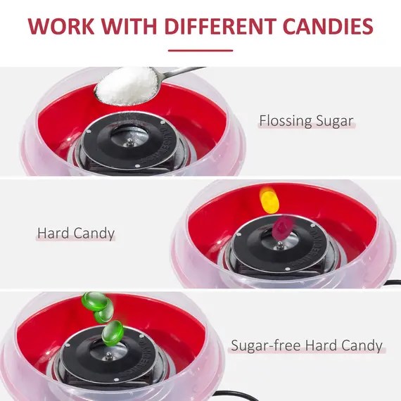 Buy Candy Floss Machine Electric Cotton Candy Maker Gadgetry 450W (Red), 6 image