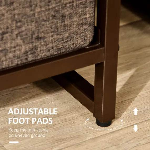 Buy Chest of Drawers with 7 Foldable Drawers, 3-Tier Fabric Bedroom Dresser, Clothes Storage Unit for Bedroom, Living Room, Multi-Colored, 6 image