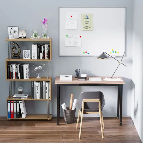 Buy Computer Desk, Writing Table, 120 x 60 x 76cm Workstation for Home Office, Study with Metal Frame, Simple Assembly, Black, 2 image