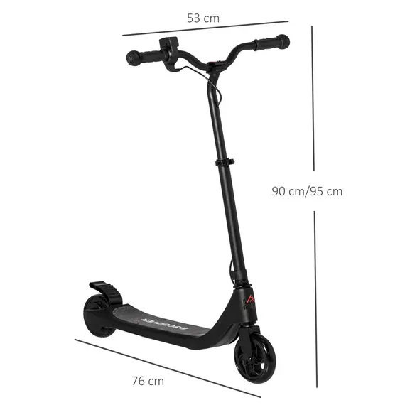 Buy Electric Scooter, 120W Motor E-Scooter, Adjustable Height, Rear Brake for Ages 6+ Years - Black, 3 image