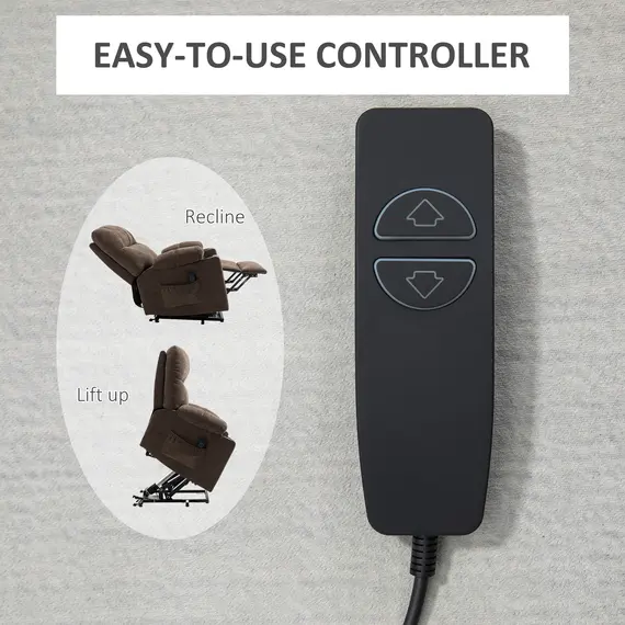 Buy Electric Riser and Recliner Chair for Elderly, Power Lift Recliner Chair with Remote Control, Dark Brown, 6 image
