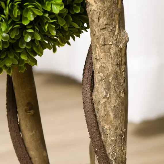 Buy Decorative Artificial Plants Boxwood Ball Topiary Trees in Pot Fake Plants for Home Indoor Outdoor Decor, 90 cm, 9 image