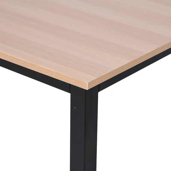 Buy Computer Desk, Writing Table, 120 x 60 x 76cm Workstation for Home Office, Study with Metal Frame, Simple Assembly, Black, 7 image