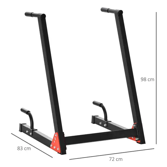 Buy Dip Stand Station Heavy Duty Upper Body Workout Equipment Angled Grip for Triceps dips Pull Ups Push Ups for Home Gym Office, Black, 3 image