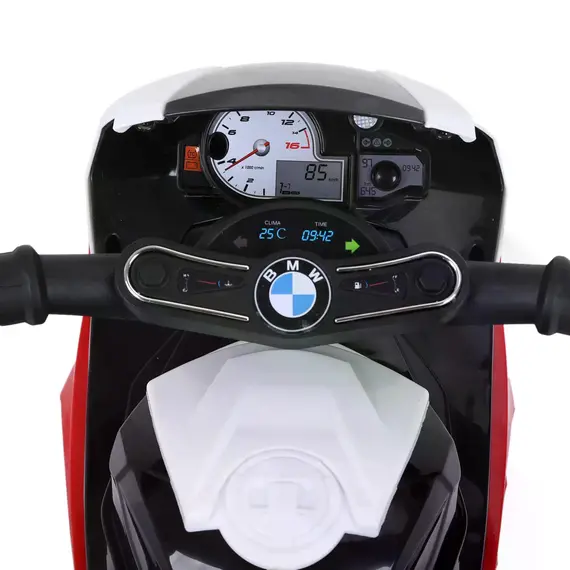 Buy Electric Motorbike for Kids Ride on BMW Motorbike W/Headlights and Music, 6 V-Red, 7 image