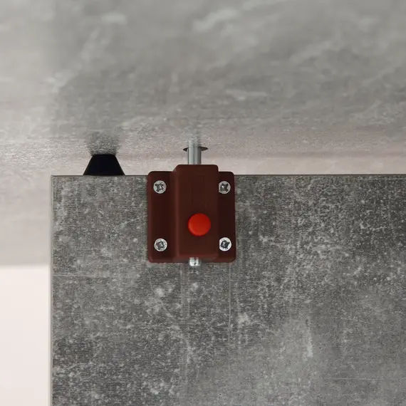 Buy Folding Dining Table, Drop Leaf Table with 2-Tier Shelves, Rolling Casters, for Small Spaces, Kitchen, Cement Grey, 9 image