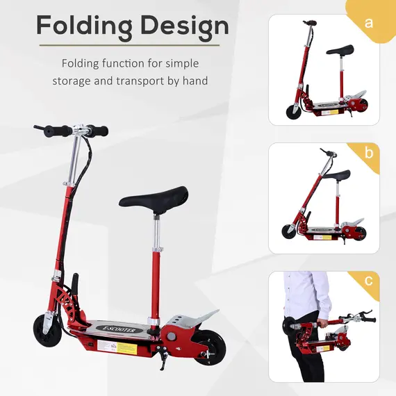 Buy Foldable Electric Scooter for Teens Over 7 years old 12V Battery 120W-Red, 5 image