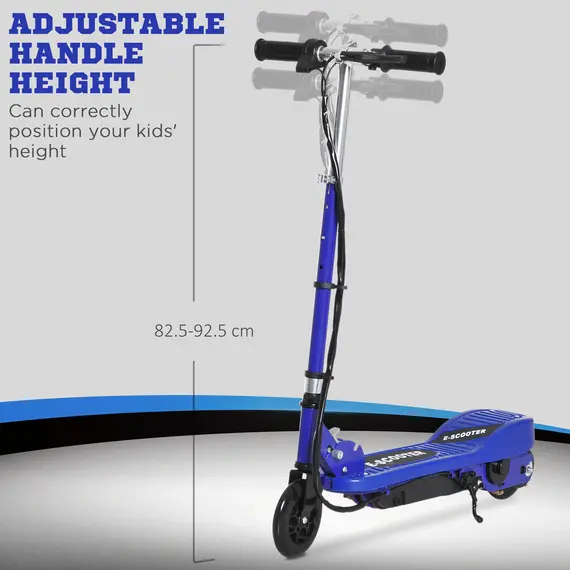 Buy Folding Electric Kids Scooter Ride on Age 7-14, Blue/Black, 6 image