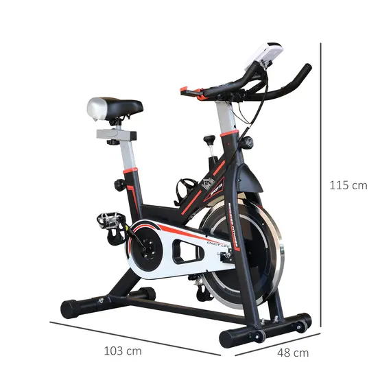 Buy Exercise Bike, Indoor Cycling, with LCD Display, Heart Rate, Sensor - Black, 3 image