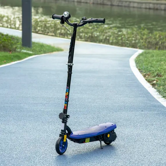 Buy Foldable Electric Scooter, with LED Headlight, for Ages 7-14 Years - Blue, 2 image