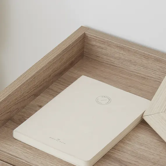 Buy Floating Nightstand Set of 2 Wall Mounted Bedside Table with Storage Drawer for Bedroom, Natural, 9 image