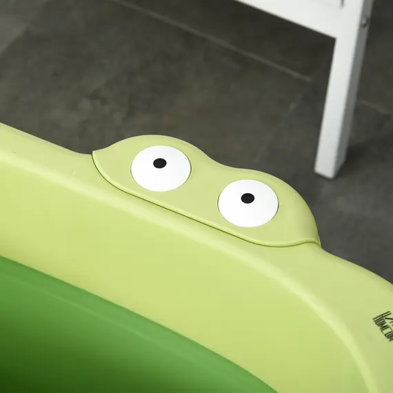 Buy Foldable Baby Bathtub, with Stool - Green, 9 image