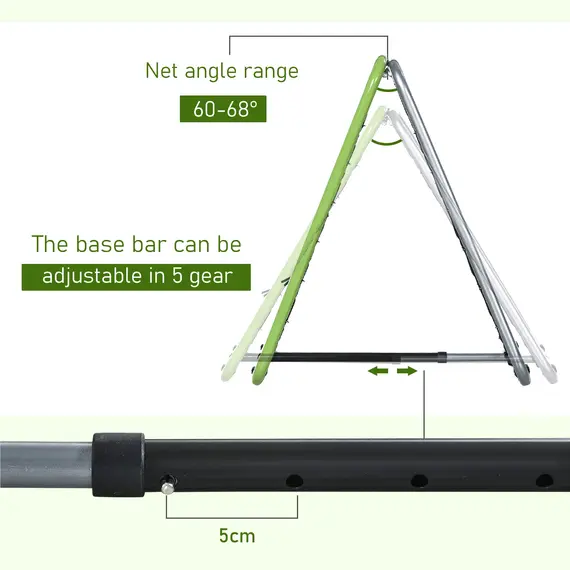 Buy Football Training Net, Soccer Kickback Target Goal Both Side Rebounder Net, Adjustable Angle Goal Training Set for Kids and Children to Practice in Playground, Backyard, 4 image
