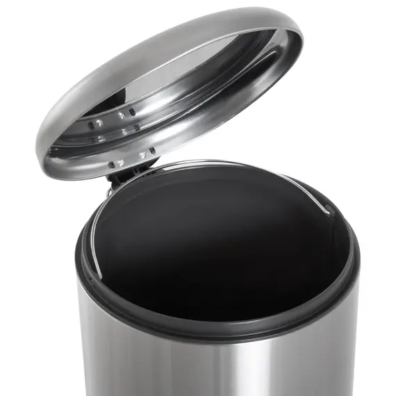 Buy Foot Pedal Bin Stainless Steel Metal Waste Rubbish Lid Kitchen Garbage 30L Silver, 7 image