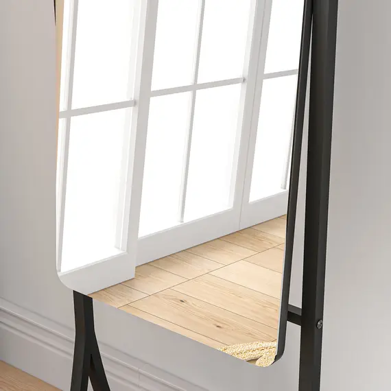 Buy Free Standing Dressing Mirror, Full Length Mirror with Adjustable Angle, Storage Shelf for Living Room, Bedroom, Hallway, 8 image