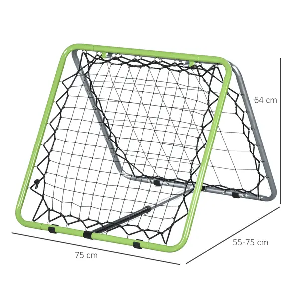 Buy Football Training Net, Soccer Kickback Target Goal Both Side Rebounder Net, Adjustable Angle Goal Training Set for Kids and Children to Practice in Playground, Backyard, 3 image