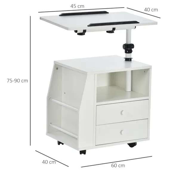 Buy Functional Swivel Bedside Table End Table Side Table for Living Room Nightstand for Bedroom, 3 image