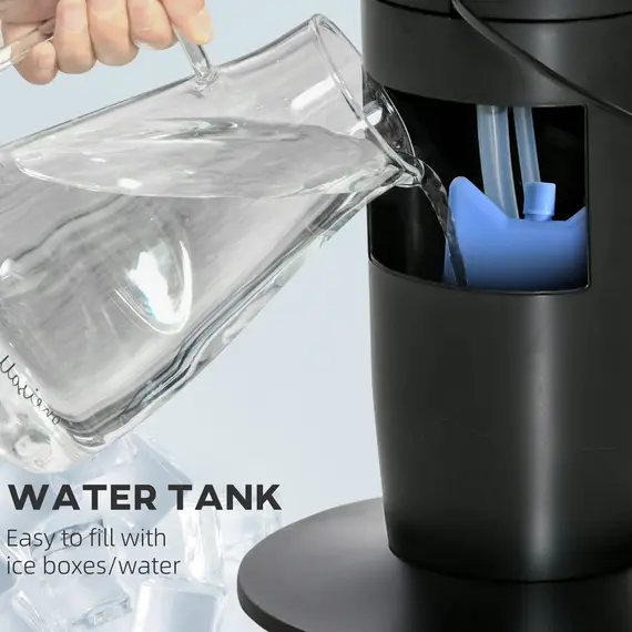 Buy Ice Cooling Tower Fan, Water Conditioner Evaporative Air Cooler Unit with 4 Modes, 3 Speed, Remote Control, Timer, Oscillating for Home Bedroom, Black, 6 image