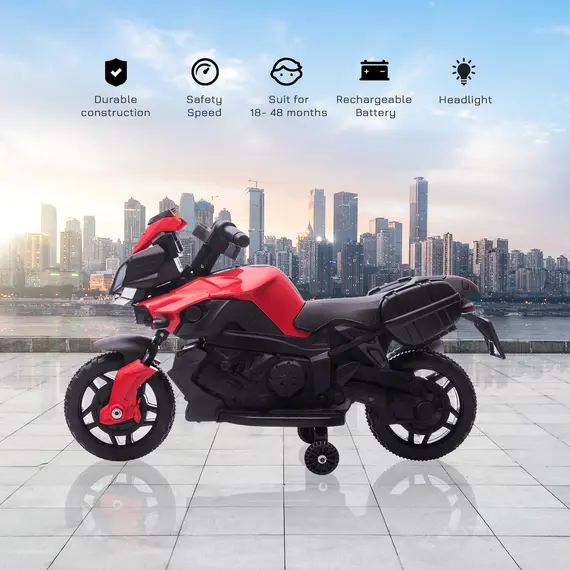 Buy Kids Electric Motorbike 6V Ride on Motorcycle Vehicle w/ Lights Horn Sounds for 1.5-4 Years Old Red, 6 image