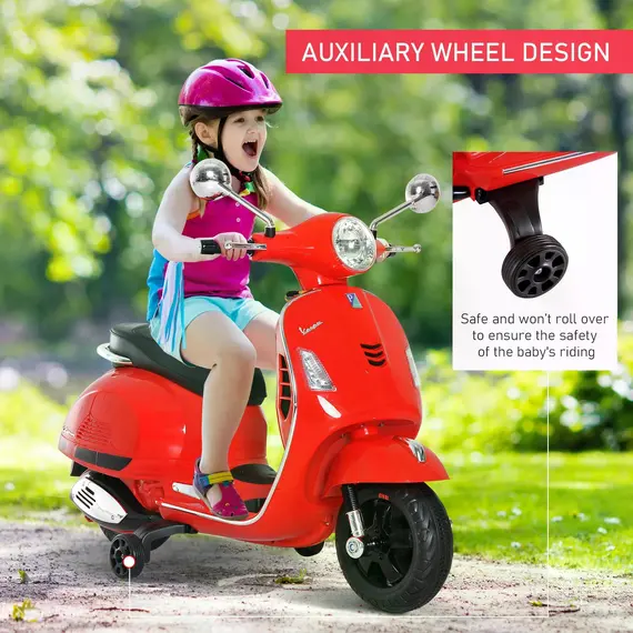 Buy Kids Ride On Motorcycle, 6V, W/LED Lights-Red, Colour: Red, 6 image