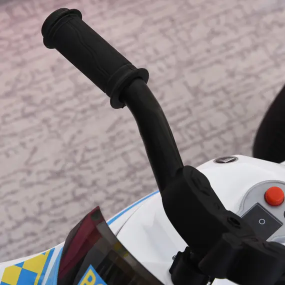 Buy Kids Ride-On Police Bike 3-Wheel Vehicle w/ Music Lights Safe Seat Handlebars Toddler NO POWER Child Learning Fun Development 18-36 Months Blue, 8 image