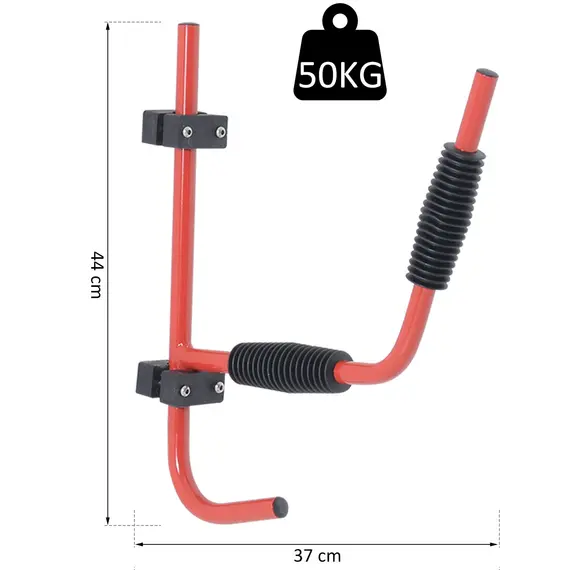 Buy Kayak Canoe Heavy Duty Wall Mounted Storage Holder Rack Heavy Duty Storing Hangers Red, 3 image