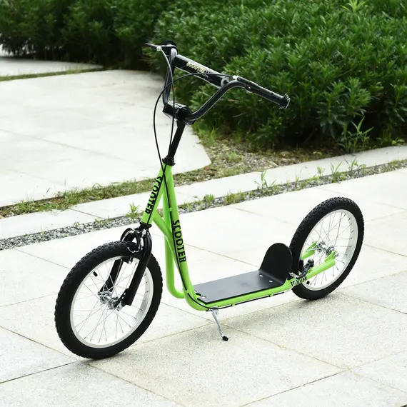Buy Kick Scooters for Kids with Adjustable Height, Anti-Slip Deck, Dual Brakes, Rubber Tyres, for Boys and Girls Aged 5+ Years Old - Green, 2 image