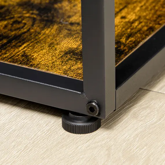 Buy Industrial Bookcase Shelf, 6 Tier Metal Shelving, Storage Shelves for Living Room, Home Office, Bedroom, Rustic Brown, 9 image