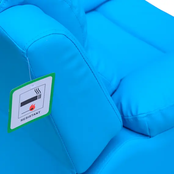 Buy Kids Children Recliner Lounger Armchair Games Chair Sofa Seat PU Leather Look w/ Storage Space on Arms (Blue), 9 image