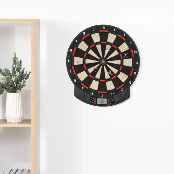 Buy LCD Electronic Dartboard Set Features 26 Games w/ 185 Variations and Include 6 Darts Multi-Game Option Ready-to-Play, 2 image