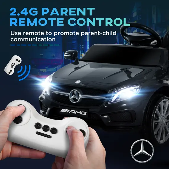 Buy Mercedes Benz GLA Licensed 6V Kids Electric Ride On Car Toy with Remote Control Music Headlight for 3 Years Old Black, 5 image