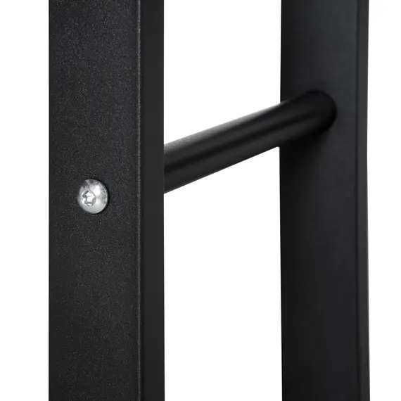 Buy Metal Firewood Log Holder Tall Firewood Rack Indoor Outdoor Fireplace Wood Storage Shelf with Side Rails, Rust-Resistant, Black, 40W x 25D x 100H cm, 8 image